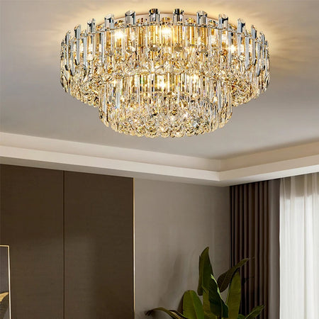 Chandelier - Modern Luxury Clear Amber Crystal Ceiling Lamp Elegant LED Lighting SW-36210234 - SWEET-LIGHTS