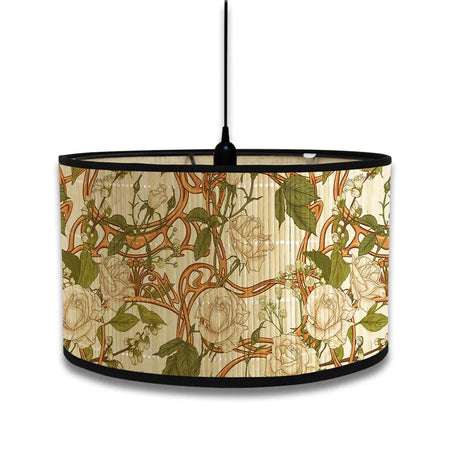 Lampshade - Nordic Style Green Plant Pattern Bamboo Art SW-36210457 - SWEET-LIGHTS
