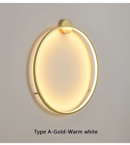 Wall Light - Minimalist Circle Background LED Wall Lamp Indoor Decor Living Room Wall Sconces Bedside Lighting SW-36210456 - SWEET-LIGHTS