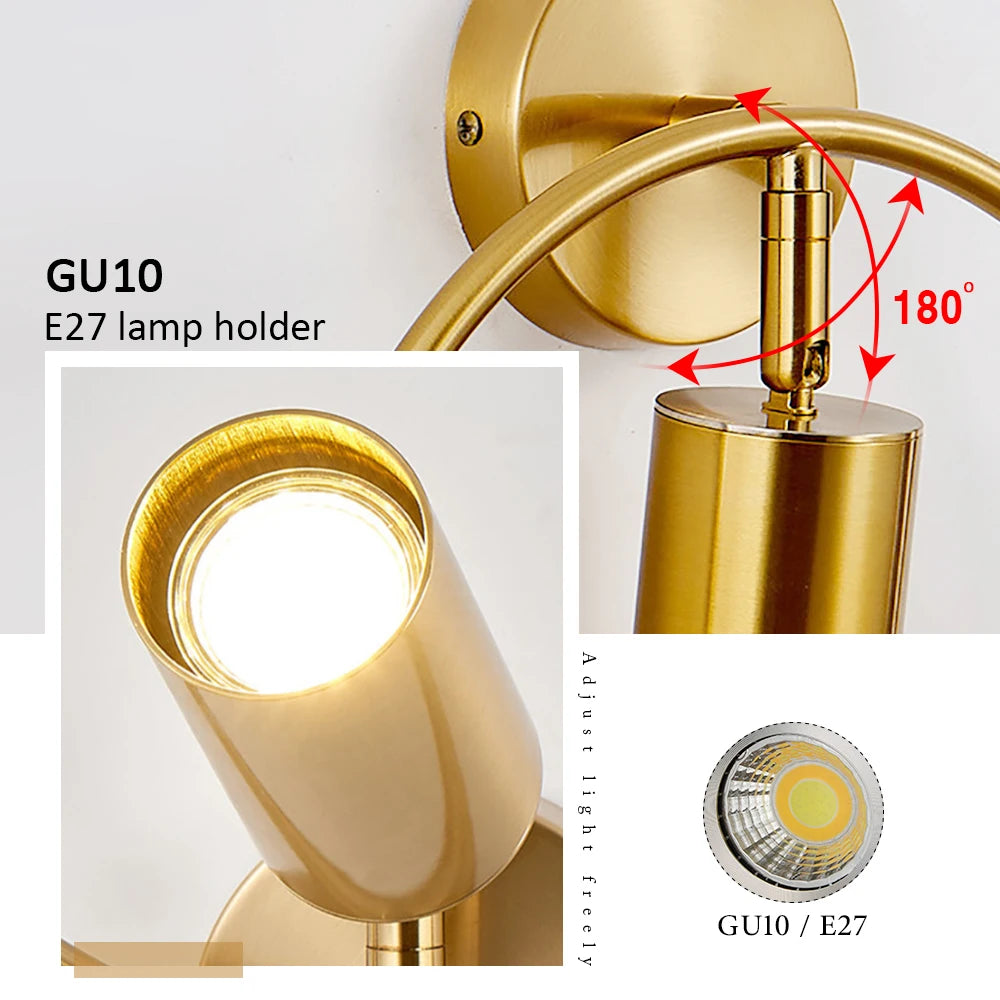 Wall Light - Modern LED Circular Electroplating Spotlight For Bedroom Living Room SW-36210345 - SWEET-LIGHTS