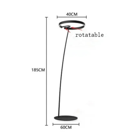 Floor Lamp - Italian Arc Gold Black LED Fishing Ring Light SW-36210829 - SWEET-LIGHTS