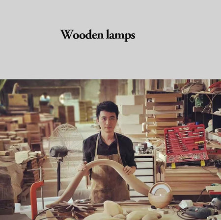 Pendant Light - Modern Ash Wood LED Dimmable Lamp RC/APP SW-36210578 - SWEET-LIGHTS
