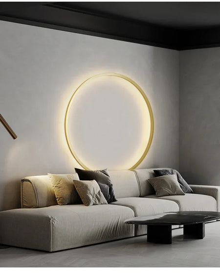 Wall Light - Minimalist Circle Background LED Wall Lamp Indoor Decor Living Room Wall Sconces Bedside Lighting SW-36210456 - SWEET-LIGHTS