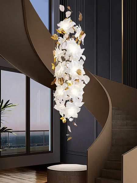 Chandelier - Loft Hanging Crystal Pendant Light for Modern Luxury Hotel Lobby Living Room SW-36210578 - SWEET-LIGHTS