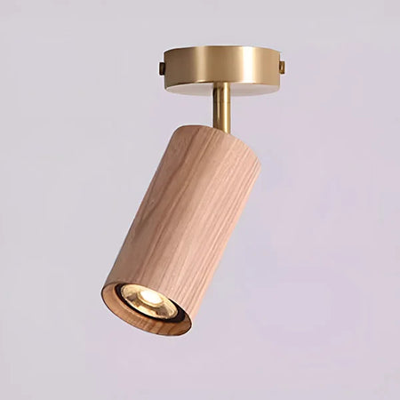 Spotlight - Walnut Wood Brass Spotlight Ceiling Light Fixture for Living Room, Dining Room, Kitchen Island, Corridor, Bedroom SW-36210436 - SWEET-LIGHTS