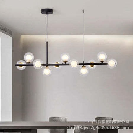 Pendant Light - Modern Long Dining Room Chandelier Glass Ball Lampshade Light Over The Table Kitchen Office Pendant Lamp Home Decor Luminaires SW-36210789 - SWEET-LIGHTS