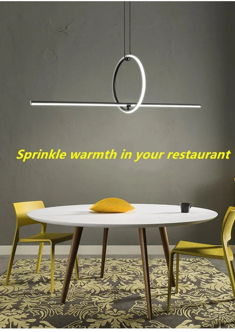 Pendant Light - Post Modern LED Strip Geometric Pattern for Home SW-36210468 - SWEET-LIGHTS