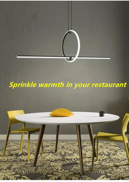 Pendant Light - Post Modern LED Strip Geometric Pattern for Home SW-36210468 - SWEET-LIGHTS