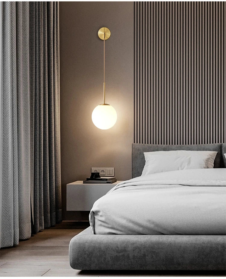 Wall Light - Nordic 2.4G Remote Control Dimming Black/Gold Lamp SW-36210345 - SWEET-LIGHTS