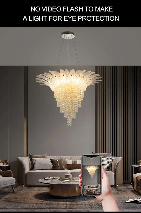 Chandelier - French Designer Crystal Chandelier Adjustable Height SW-36210345 - SWEET-LIGHTS