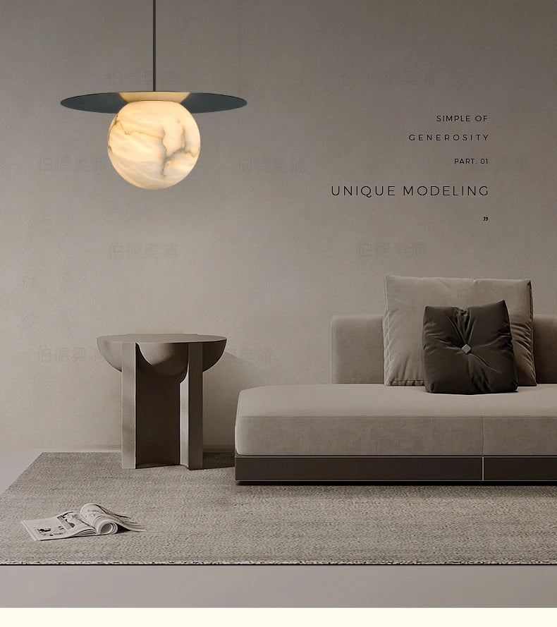 Pendant Light - Natural Marble Ceiling Lamp for Dining Room SW-36210345 - SWEET-LIGHTS