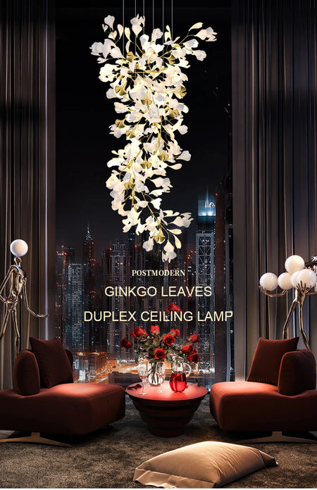 Chandelier - Nordic Ginkgo Leaf Hanging Light for Modern Spaces SW-36210789 - SWEET-LIGHTS