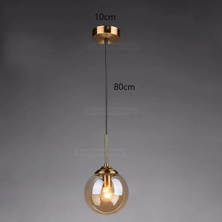 Pendant Light - Nordic Gray Glass Ball Island Pendant Lamp SW-36210678 - SWEET-LIGHTS