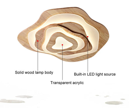 Ceiling Light - Modern Wood Led Ceiling Lamp for Living Room Bedroom Kitchen SW-36210567 - SWEET-LIGHTS