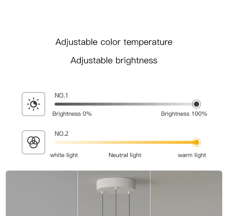 Pendant Light - Modern Minimalist Led Pendant Lamp For Living Room Bedroom Dining Kitchen Black Ring Chandelier SW-36210347 - SWEET-LIGHTS
