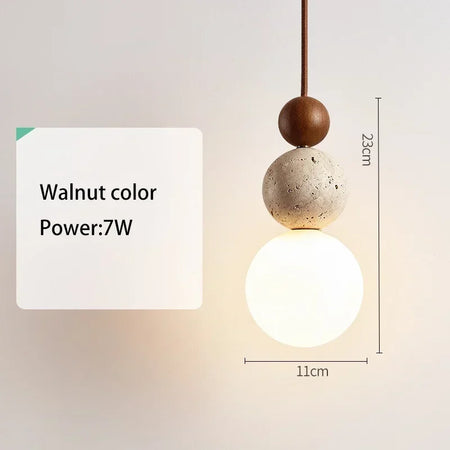 Pendant Light - Luma Cream Yellow Travertine Stone Lamp SW-36210324 - SWEET-LIGHTS