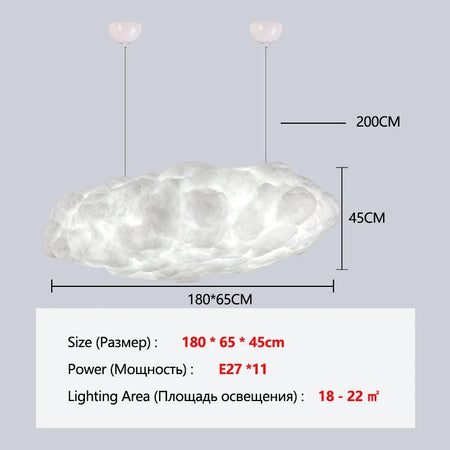 Pendant Light - Modern White Floating Cloud Pendant Light SW-36210324 - SWEET-LIGHTS