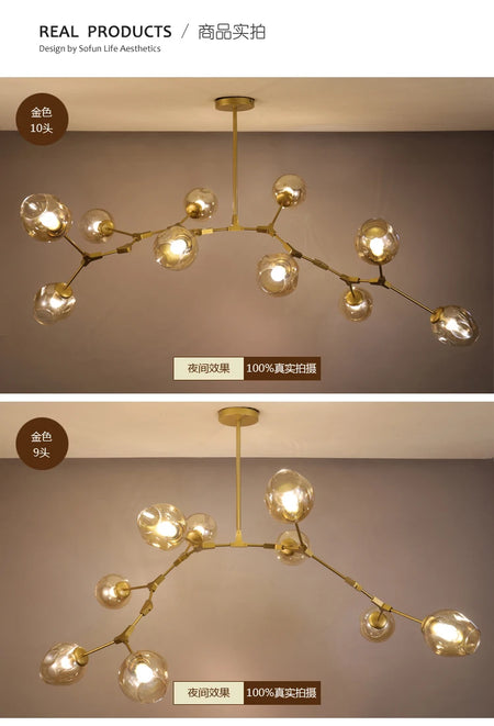 Pendant Light - Italy Designer Magic Bean Ceiling Chandelier Multi Color Glass Lampshade LED Lighting SW-36210458 - SWEET-LIGHTS