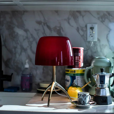 Table Lamp - Italian Designer Glass Shade Tripod Desk Light SW-36210345 - SWEET-LIGHTS