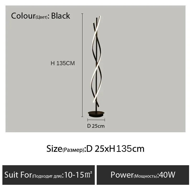 Floor Lamp - Minimalist Geometric Line LED Designer Light SW-36210789 - SWEET-LIGHTS