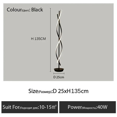Floor Lamp - Minimalist Geometric Line LED Designer Light SW-36210789 - SWEET-LIGHTS