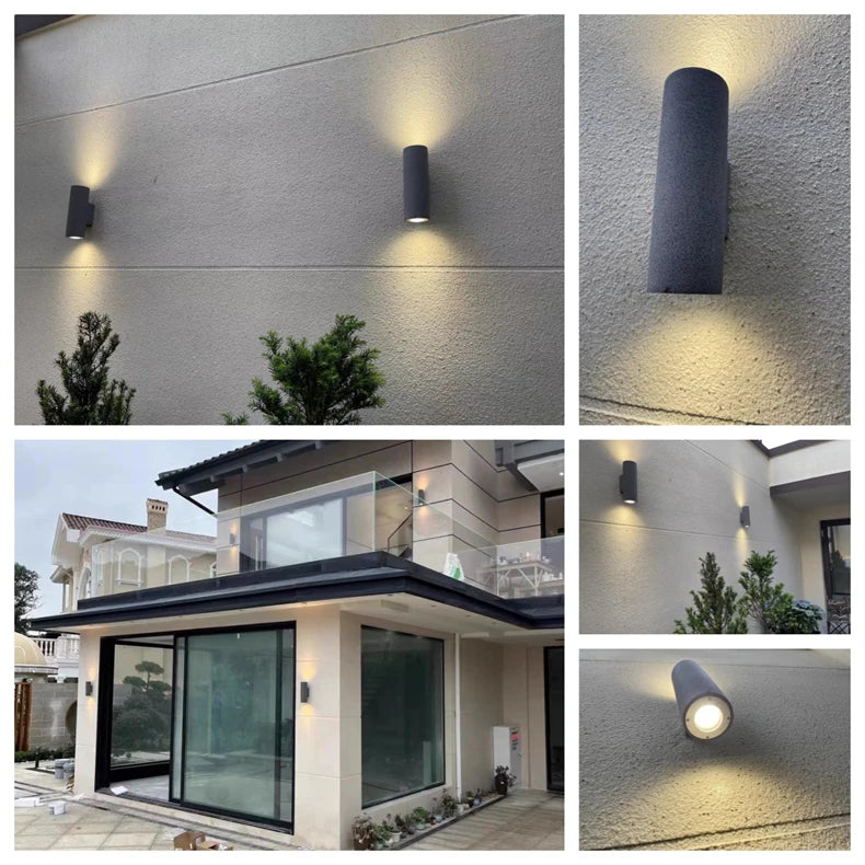 Outdoor Light - Industrial Concrete Wall Light Outdoor Waterproof Villa Garden Double Head Sconce Spotlight LED SW-36210345 - SWEET-LIGHTS