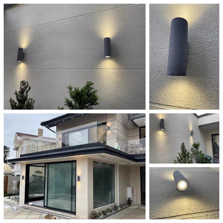Outdoor Light - Industrial Concrete Wall Light Outdoor Waterproof Villa Garden Double Head Sconce Spotlight LED SW-36210345 - SWEET-LIGHTS