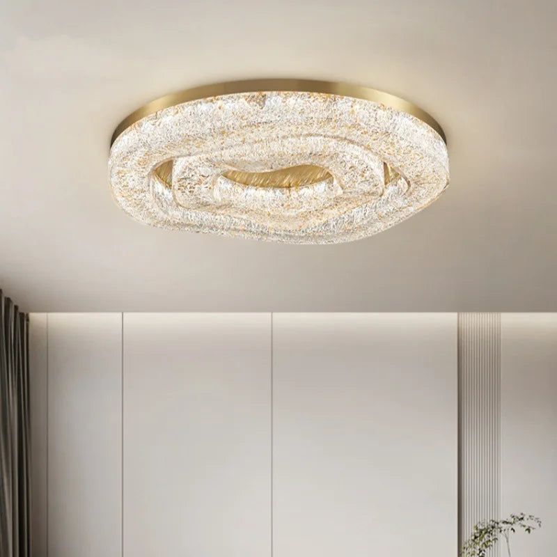 Ceiling Light - AiPaiTe Gold Rounded Copper Chandelier SW-36210579 - SWEET-LIGHTS