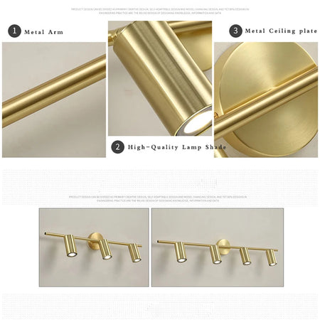Ceiling Light - Fumi Modern Luxury Gold Track Spotlights Flush Mount Ceiling Fixture GU10 SW-36210345 - SWEET-LIGHTS