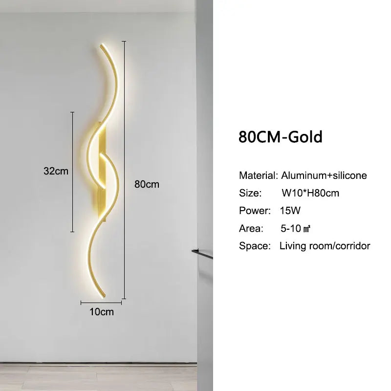 Wall Light - Indoor LED Wall Lamps for Bedroom Black Gold SW-36210458 - SWEET-LIGHTS