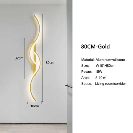 Wall Light - Indoor LED Wall Lamps for Bedroom Black Gold SW-36210458 - SWEET-LIGHTS