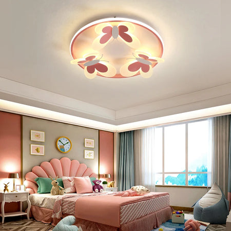 Children Lighting - Kids Ceiling Lamp Butterfly Pink Light SW-36210345 - SWEET-LIGHTS