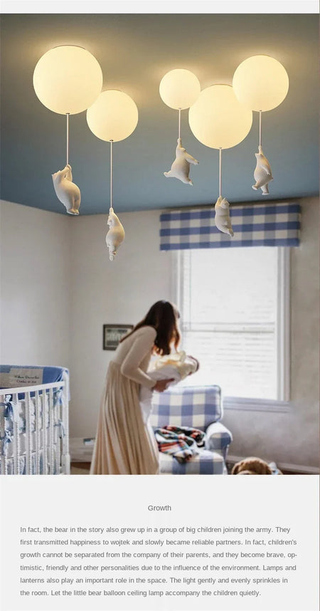 Children Lighting - Designer Polar Bear Pendant Chandelier LED Lamp SW-36210123 - SWEET-LIGHTS
