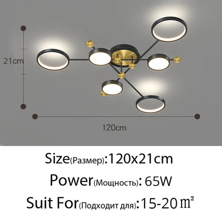 Ceiling Light - Modern LED Chandelier Gold Frame Indoor SW-36210347 - SWEET-LIGHTS