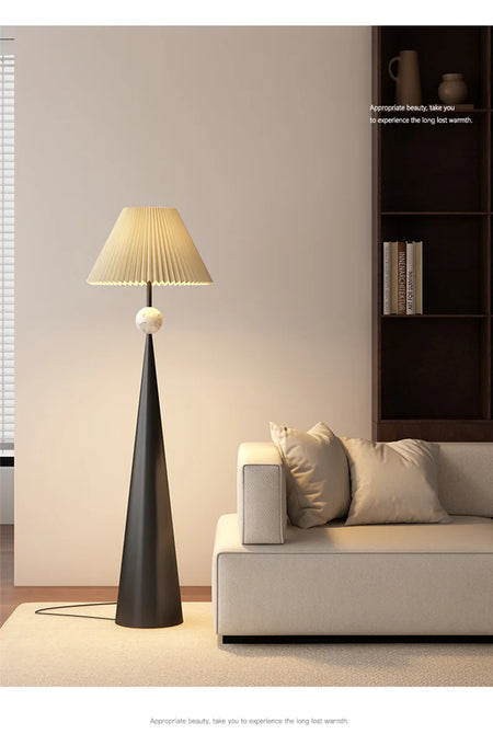 Floor Lamp - Japanese Designer Wabi-sabi Minimalist Cloth Cover Art Stand Lights Living Room Bedroom SW-36210789 - SWEET-LIGHTS
