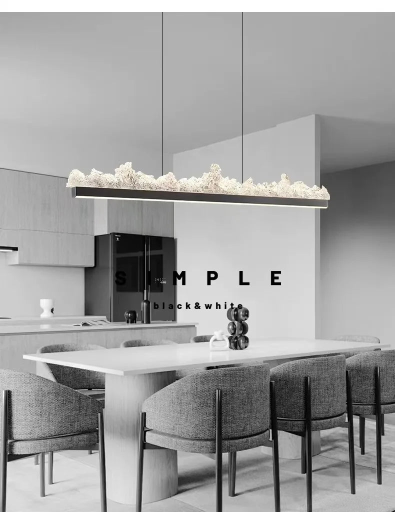 Pendant Light - Italian Minimalist Iceberg Chandeliers Modern Luxury Long Strip Hanging Lights for Bedroom Dining Room Kitchen Island Led Lamp SW-36210123 - SWEET-LIGHTS
