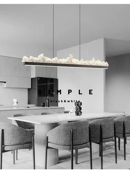 Pendant Light - Italian Minimalist Iceberg Chandeliers Modern Luxury Long Strip Hanging Lights for Bedroom Dining Room Kitchen Island Led Lamp SW-36210123 - SWEET-LIGHTS