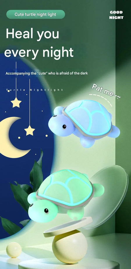 Children Lighting - Led Turtle Night Light Cute Silicone Lamp Touch Nightlight Children Sleep Light Room Decor Gift SW-36210458 - SWEET-LIGHTS