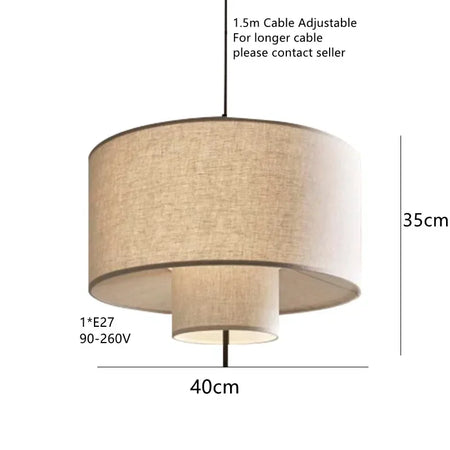 Pendant Light - Japanese Wabi Sabi Fabric Art Chandelier SW-36210345 - SWEET-LIGHTS