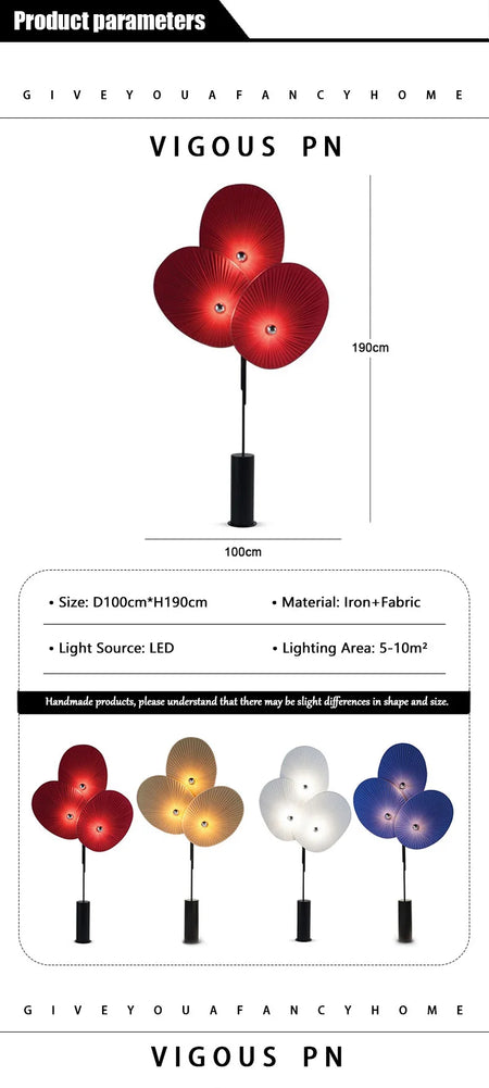Floor Lamp - Modern Nordic Minimalism Fan Shaped Sofaside Lamp SW-36210012 - SWEET-LIGHTS