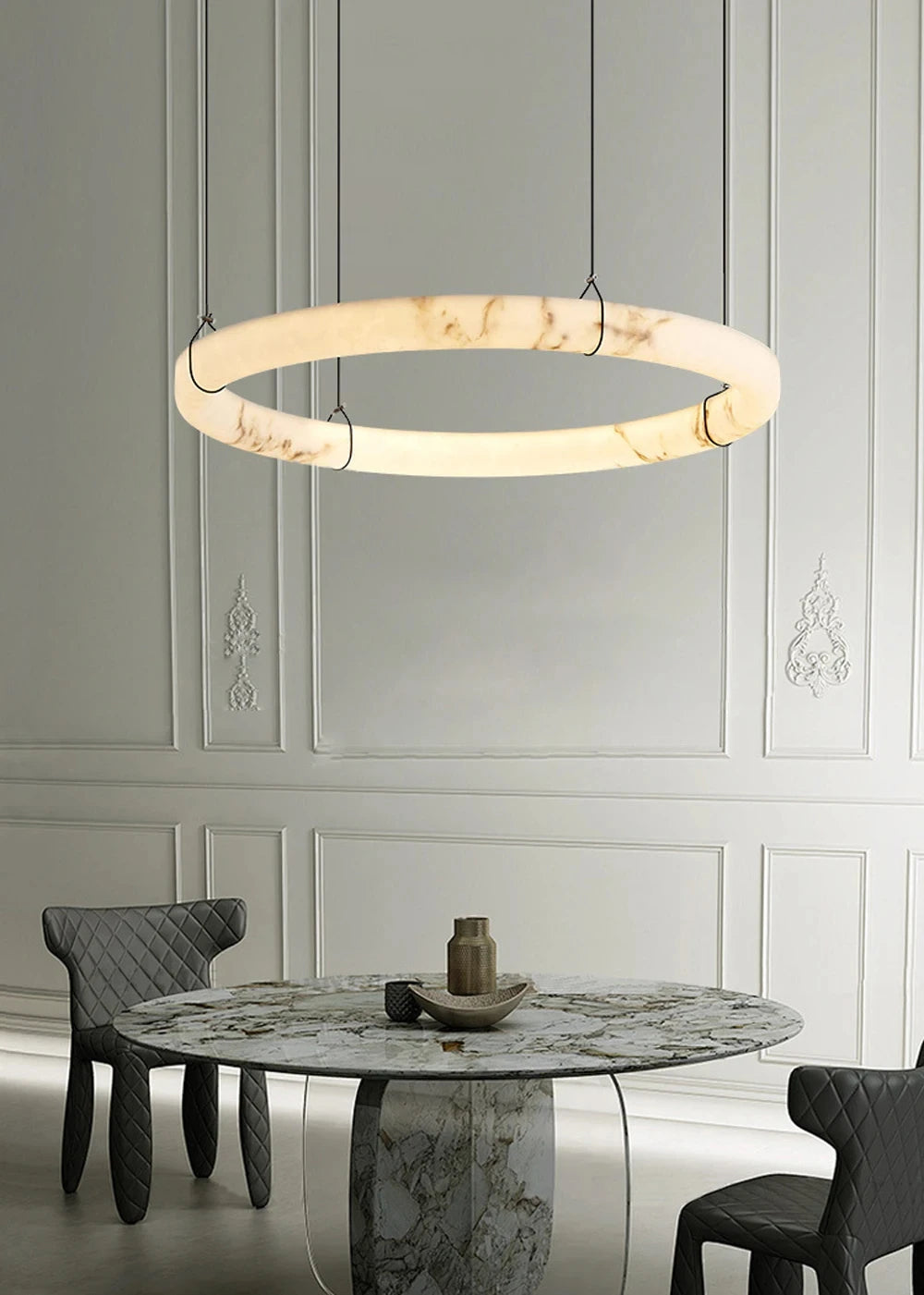 Pendant Light - LED Dimmable Natural Marble Chandelier SW-36210497 - SWEET-LIGHTS