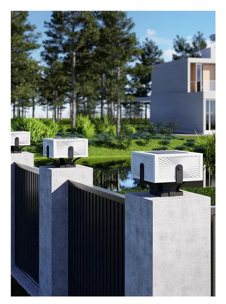 Outdoor Light - Stainless Steel Solar Column Head Pillar Lamp Outdoor Waterproof Garden Light SW-36210478 - SWEET-LIGHTS