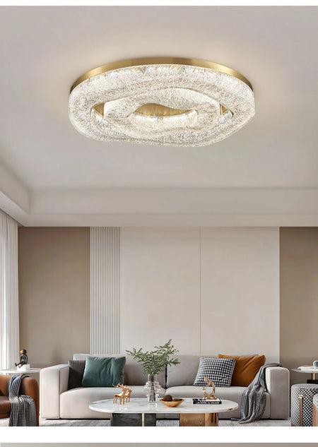 Ceiling Light - AiPaiTe Gold Rounded Copper Chandelier SW-36210579 - SWEET-LIGHTS