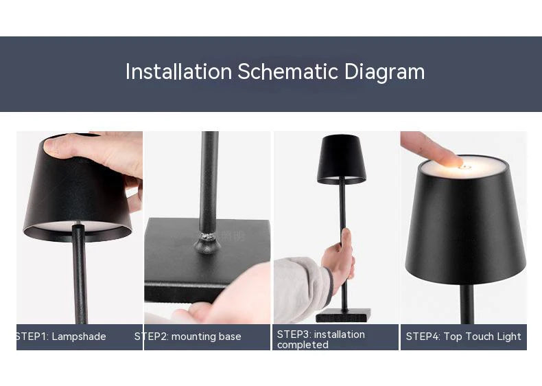 Table Lamp - 5200mAh USB Aluminum Alloy LED Rechargeable for Bar Living Room Reading Wireless SW-36210567 - SWEET-LIGHTS