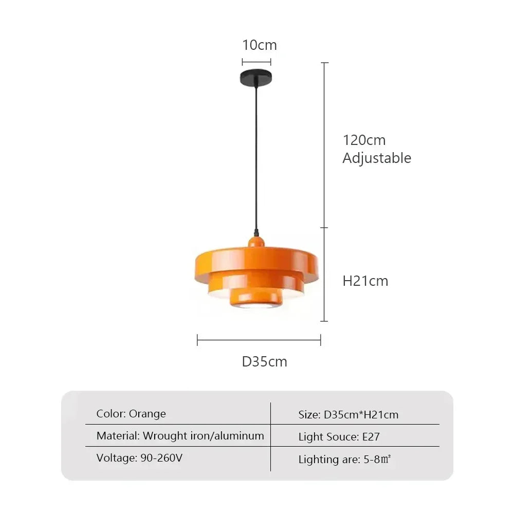 Pendant Light - Nordic LED Macaron Fixture Carbon Steel White Dark Green Orange for Restaurant Living Rooms SW-36210724 - SWEET-LIGHTS