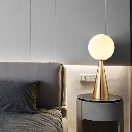 Table Lamp - Postmodern Bedside Art Cone Golden Glass SW-36210345 - SWEET-LIGHTS