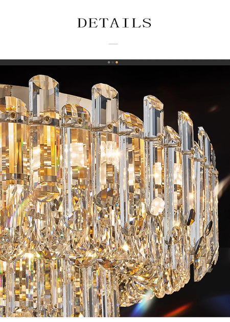 Chandelier - Modern Luxury Clear Amber Crystal Ceiling Lamp Elegant LED Lighting SW-36210234 - SWEET-LIGHTS