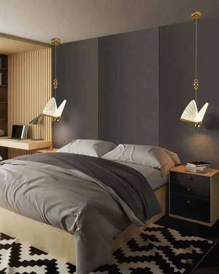 Pendant Light - Nordic Colorful Butterfly LED Pendant Lamps for Home Bedroom Living Room Indoor Golden Lighting SW-36210478 - SWEET-LIGHTS