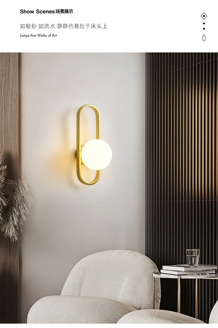 Wall Light - Modern Minimalist LED E27 Wall Sconce Glass SW-36210345 - SWEET-LIGHTS