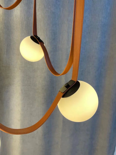 Pendant Light - Nordic Leather Chandelier LED Lamps for Duplex SW-36210345 - SWEET-LIGHTS